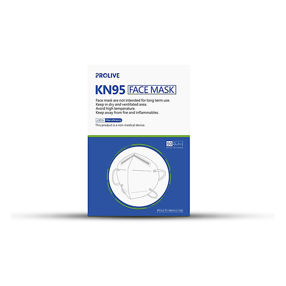 KN95 Mask, Individually Bagged, Box of 50 UPC 736684105990 | HiLife Vitamins